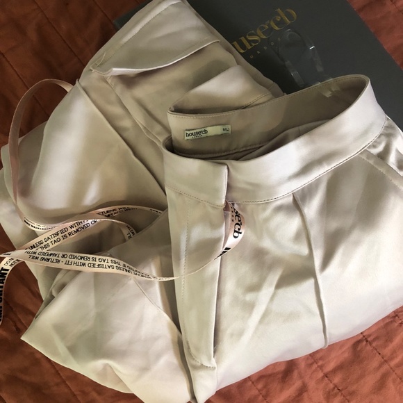 DARIA CRYSTAL SATIN STRAIGHT LEG CARGO TROUSERS - Picture 6 of 6